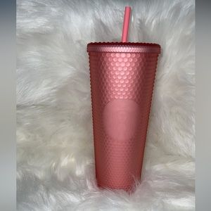Studded pink Starbucks tumbler